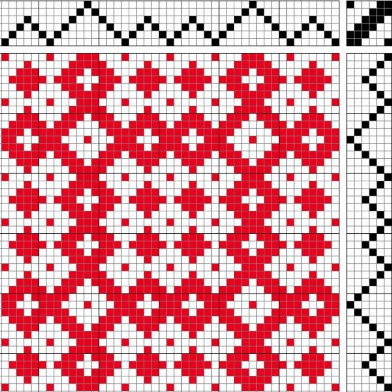 Bird's eye twill on 6 shafts and 6 treadles, reverse repeat threading.