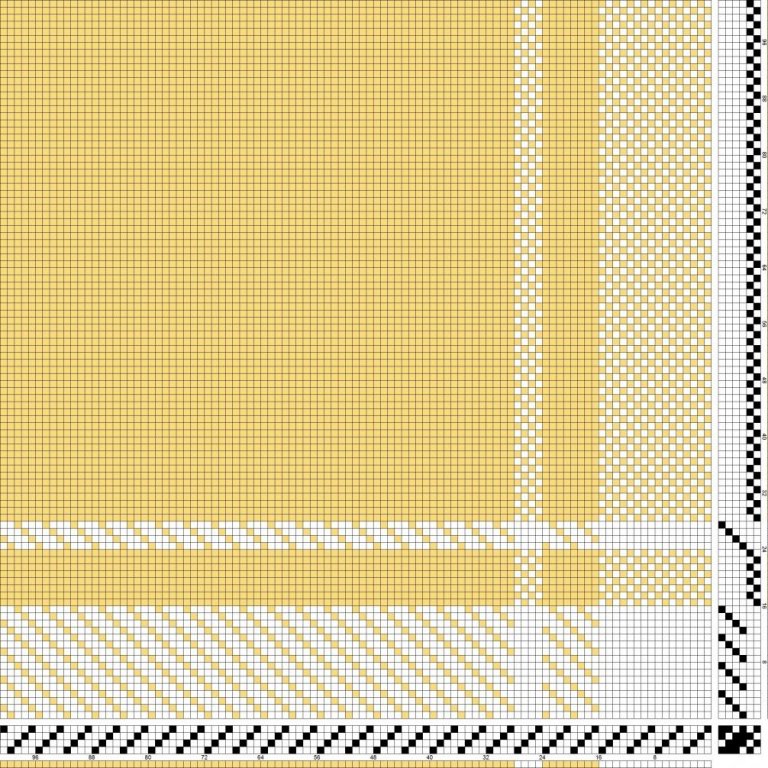Color draft for tablecloth fabric.