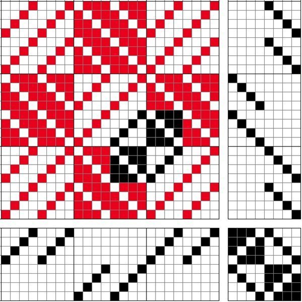 Kaflaskipt vaðmál á átta sköft og átta skammel.