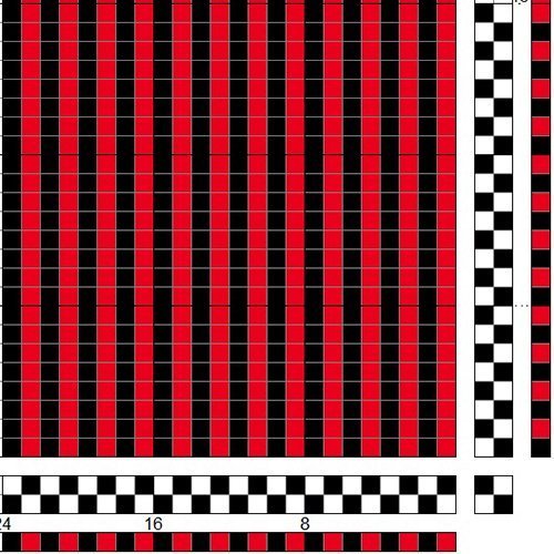 Lóðrétt litaflétta í einskeftu