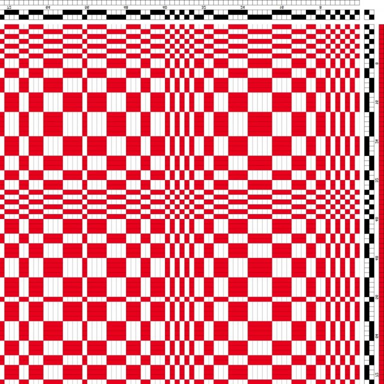 Profile draft for coverlet no. 2 in monk's belt.