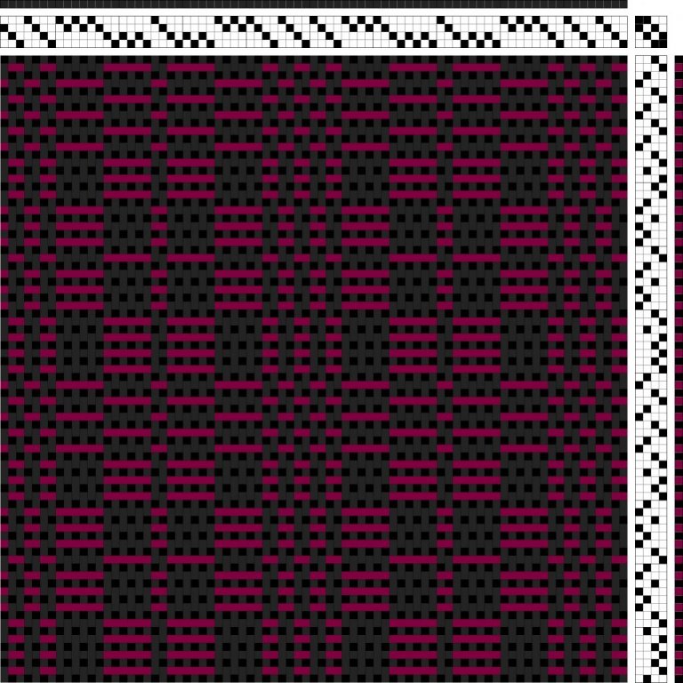 Color draft for monk's belt rose, two pattern repeats.