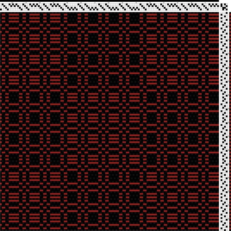 Color draft for a monk's belt coverlet.