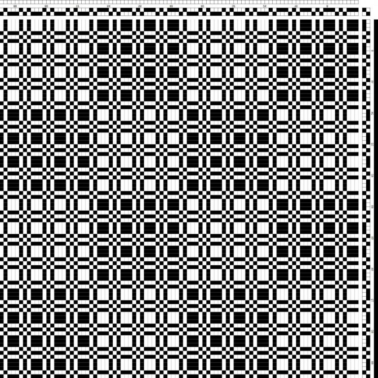 An old profile draft for a monk's belt coverlet.