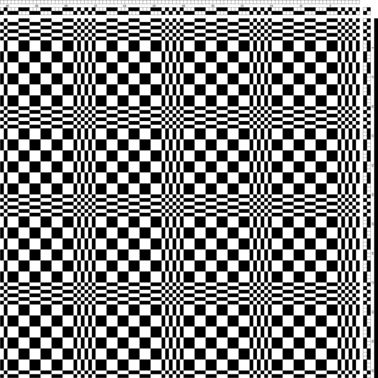 An old profile draft for a monk's belt that was often used for coverlets.