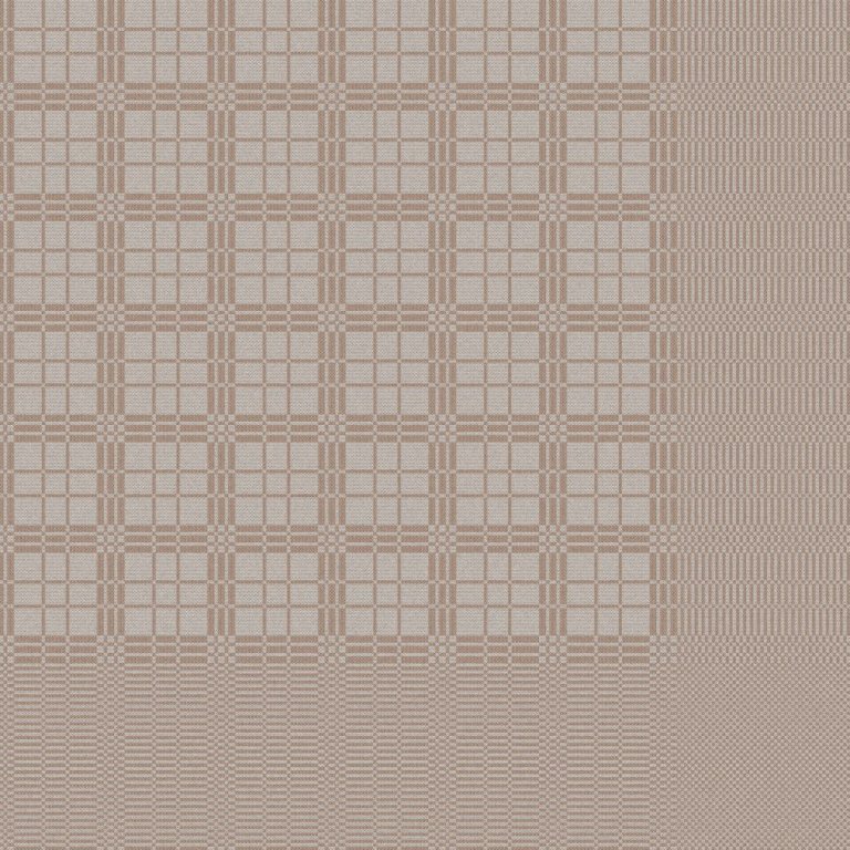 Heildarmynd (1/4 hluti af dúknum) af borðdúk ofinn í kaflaskiptum ormeldúk