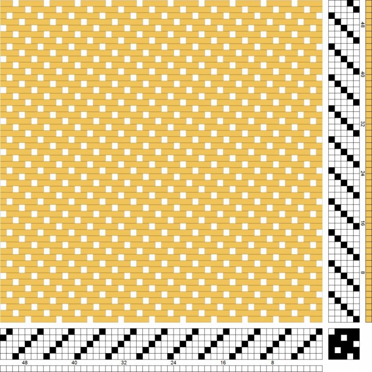 Ormeldúksprufa, bandáferð á fimm sköft og fimm skammel