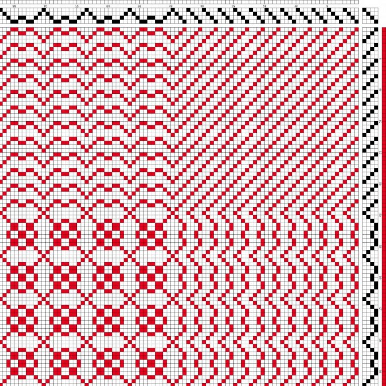 Four-block pattern for daldrall (overshot).