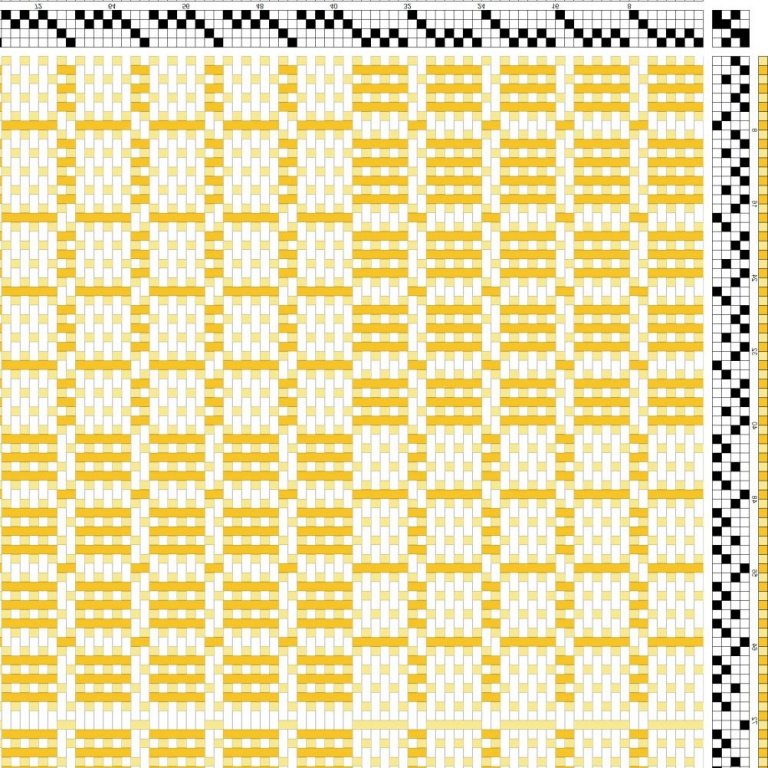 Color draft for monk's belt on 4 shafts and 4 treadles.
