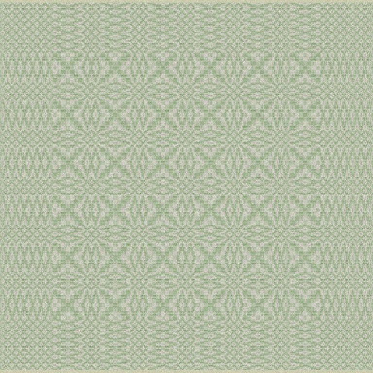 Fabric display of daldrall (overshot).