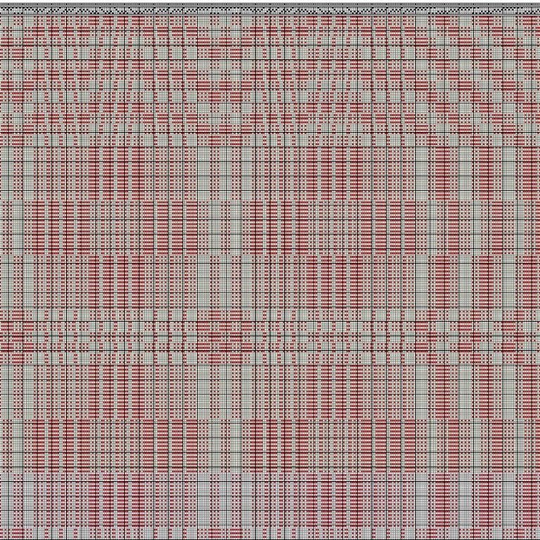 Draft for daldrall (overshot) on 4 shafts and 6 treadles.