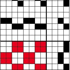 Basic draft for 2/2 basket weave.