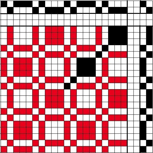 Draft for 1/1, 3/1, 1/3 basket weave.