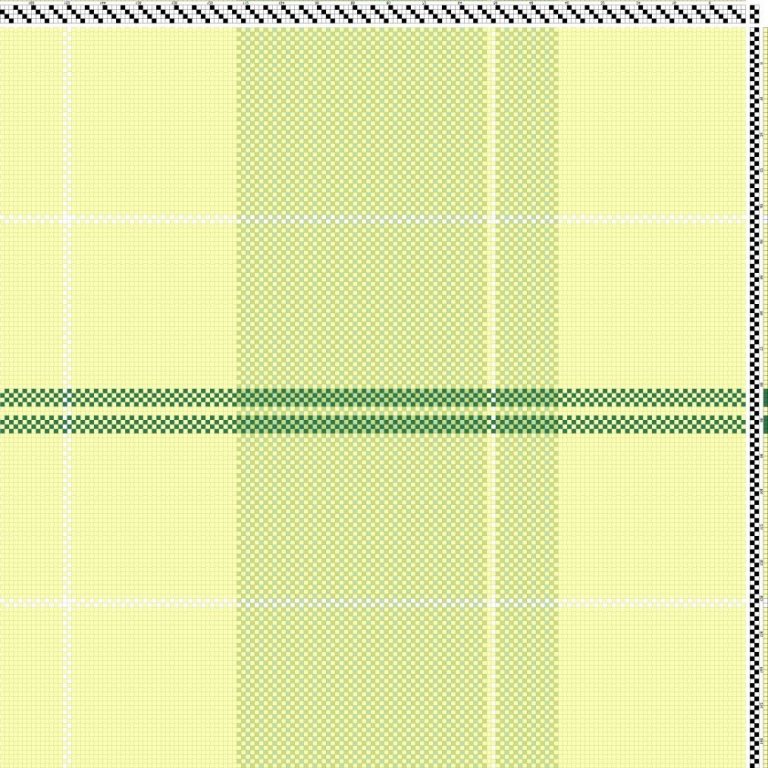 Color draft for plain weave curtain fabric.