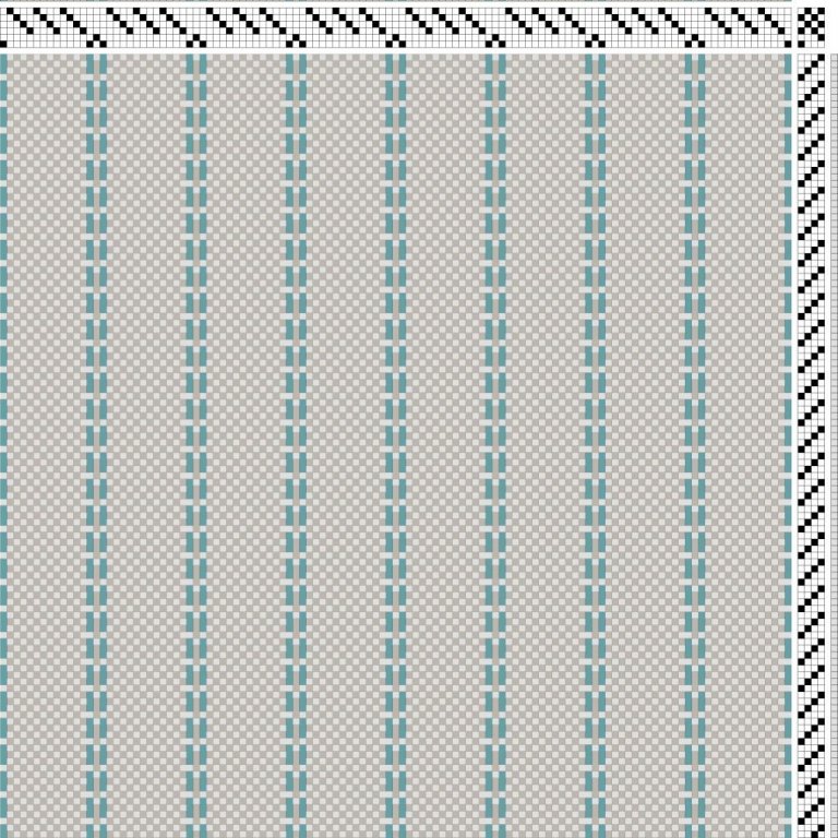 Color draft for plain weave/tabby.
