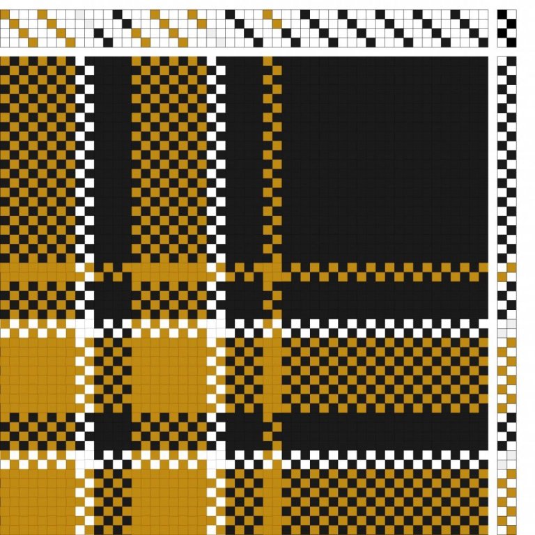 Color draft for a plain weave tablecloth.