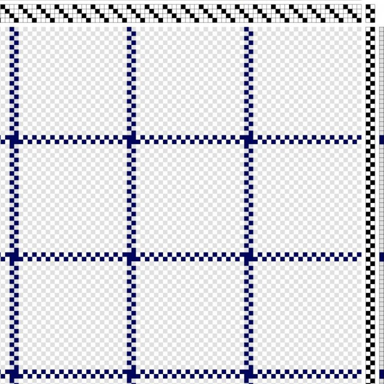 Color draft for a plain weave fabric.