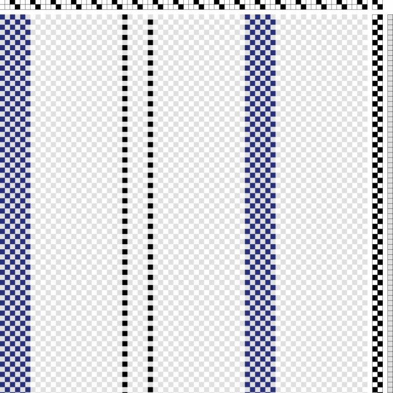 Color draft for a plain weave fabric.