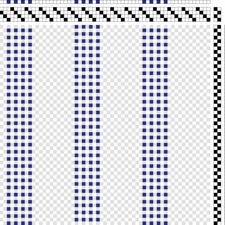 Color draft for a plain weave fabric.