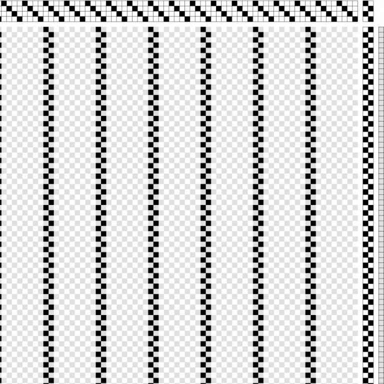 Color draft for a plain weave fabric.