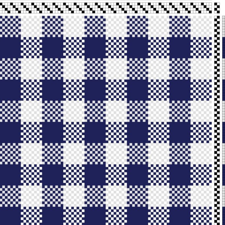 Color draft for a plain weave fabric.