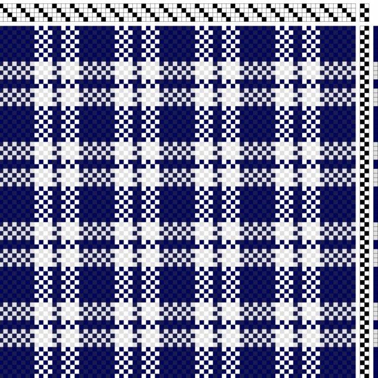 Color draft for a plain weave fabric.