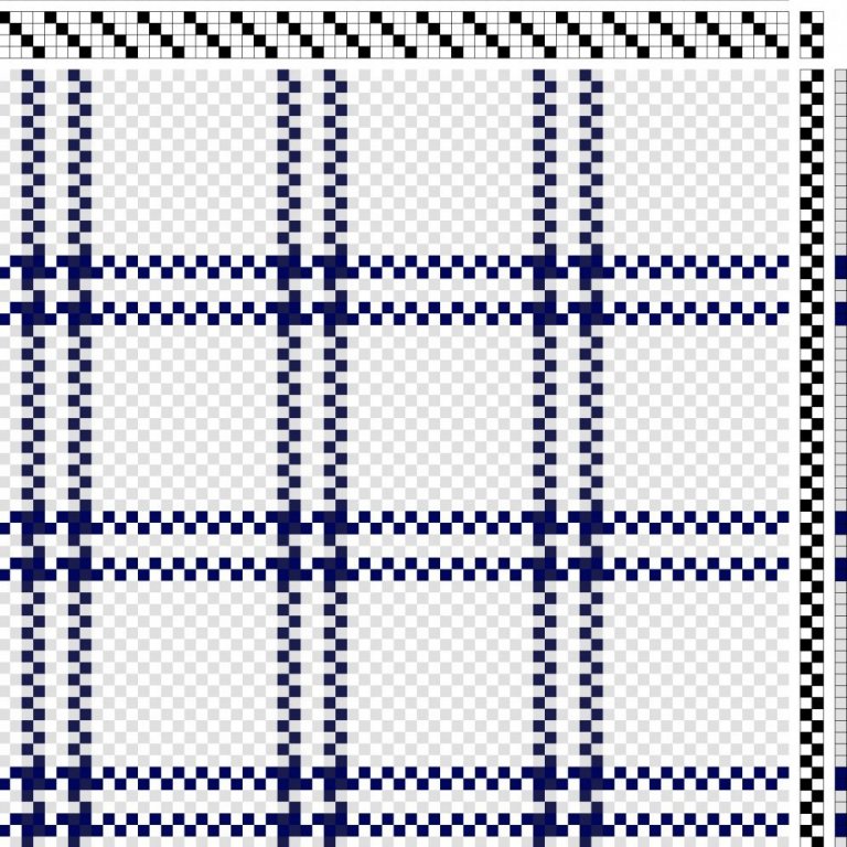 Color draft for a plain weave fabric.