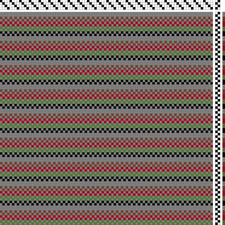 Color draft for plain weave dress fabric.