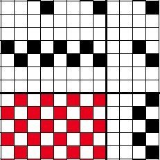 Basic draft for plain weave/tabby.