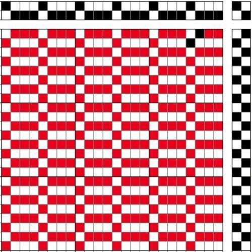 3/1 weft-faced weave.