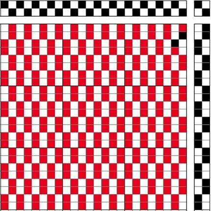 1/1 warp rip - 2 weft strands.