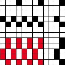 Basic draft for 2/2 rip weave.