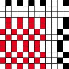 Basic draft for 2/1, 1/2, 1/1 rip weave.