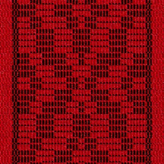 Fabric display of previous 4-block pattern draft.