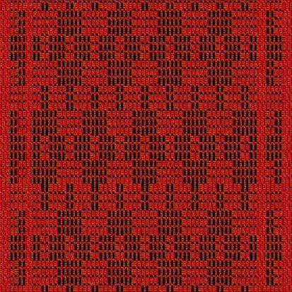 Fabric display of previous 4-block pattern.