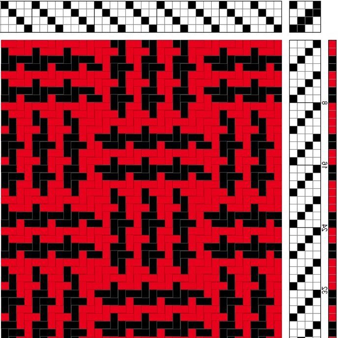 Shadow weave in twill.