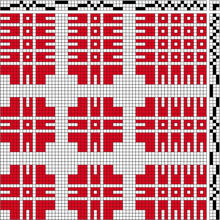 Three-block pattern.