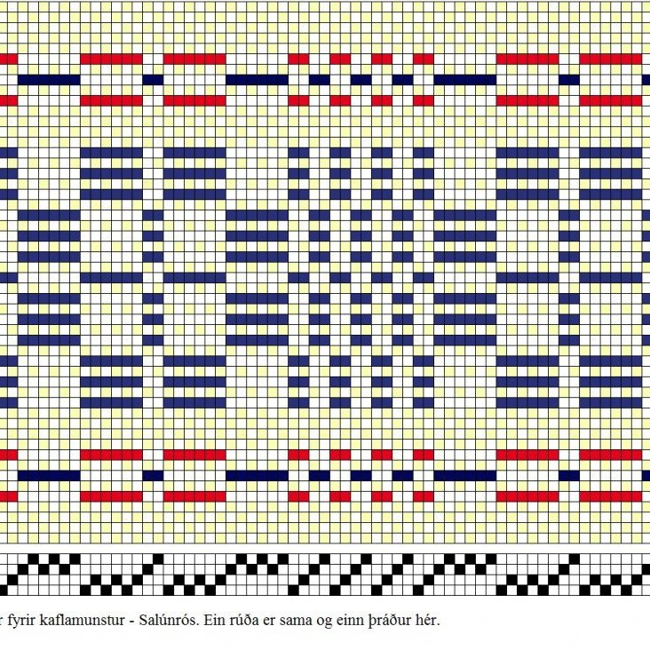 Inndráttarmunstur fyrir salúnrós