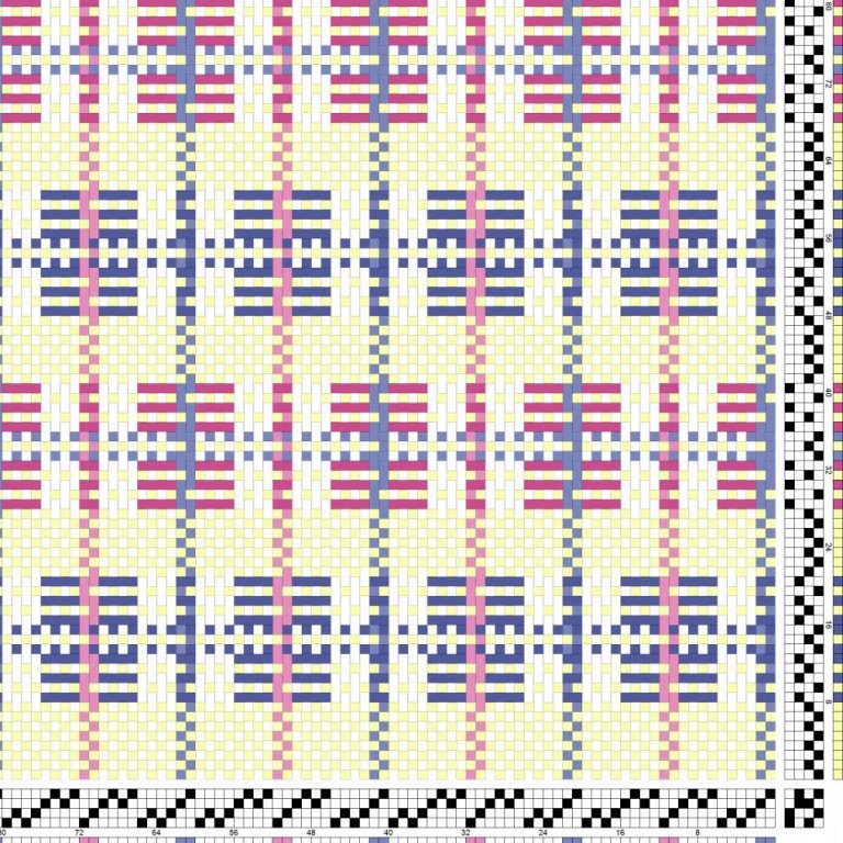 Inndráttar- og stigmunstur fyrir fataefni í salúnsvefnaði