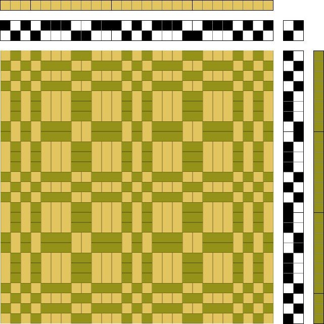 Profile draft for a satin weave.