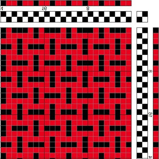 2/1 shadow weave in tabby.