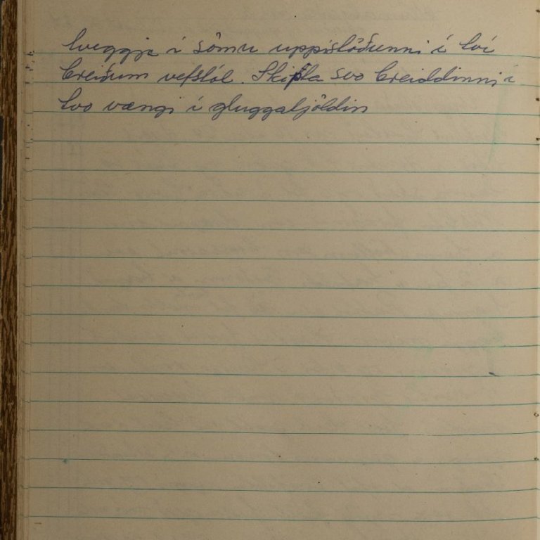 Úr gögnum Solveigar Arnórsdóttur