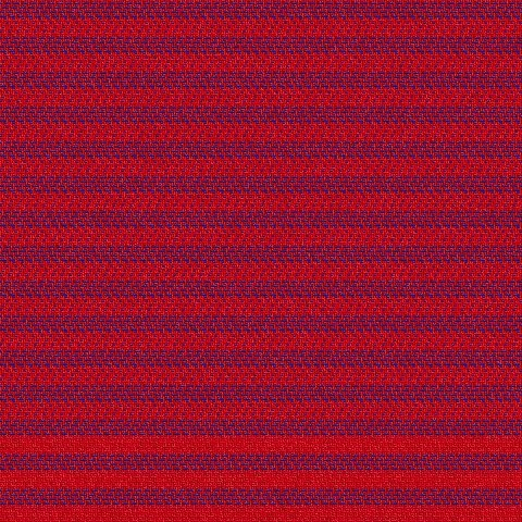 Heildarmynd af stækkuðu vaðmáli, bindimunstur hér fyrir framan