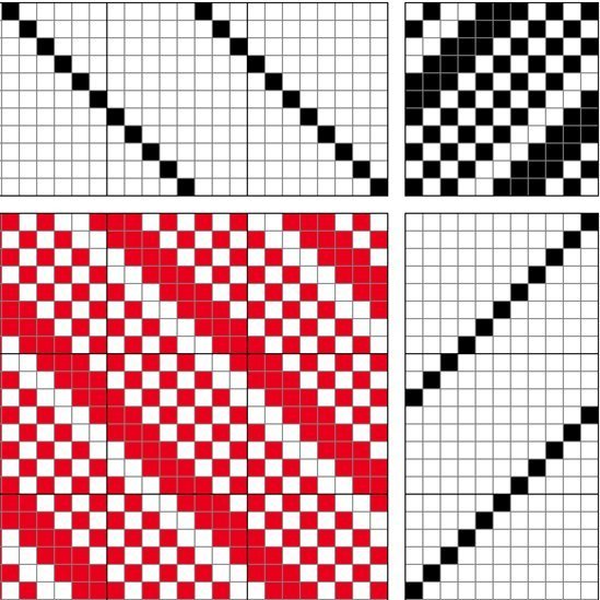 Draft for a mixed twill.