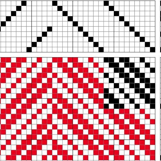 Draft for herringbone twill.