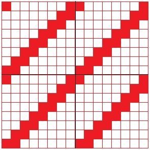 Diagram of a 6/2 twill.