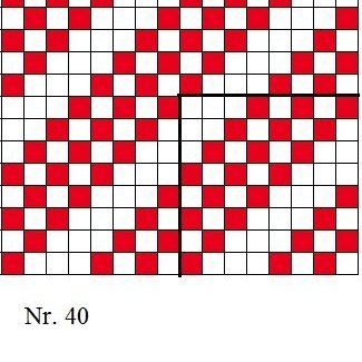 Diagram of a 3/1, 1/1, 1/1 twill.