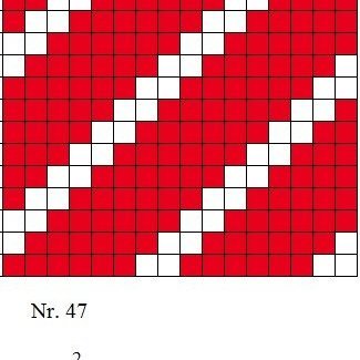 Diagram of a 2/6 twill.