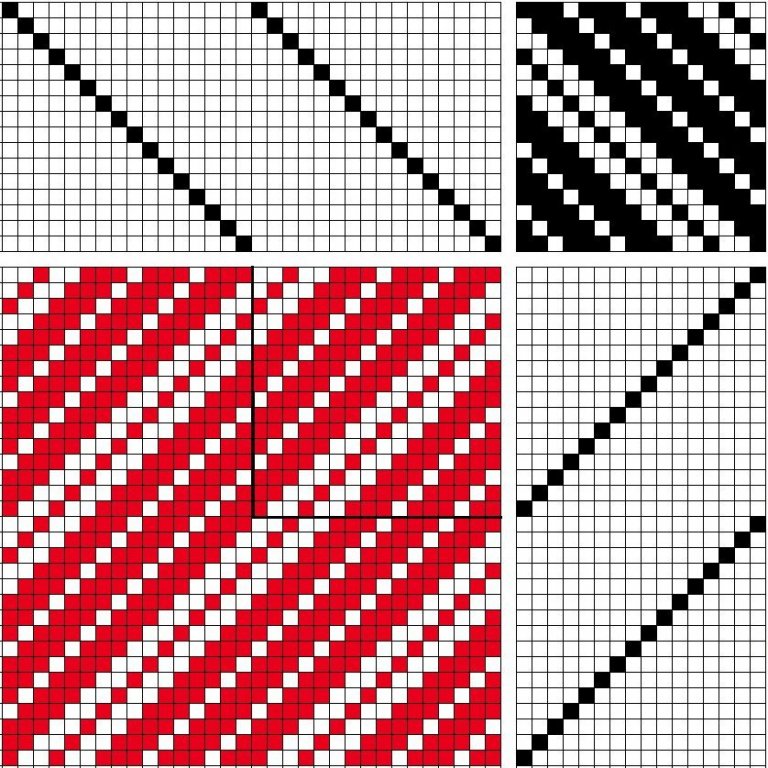 Draft for a mixed twill.