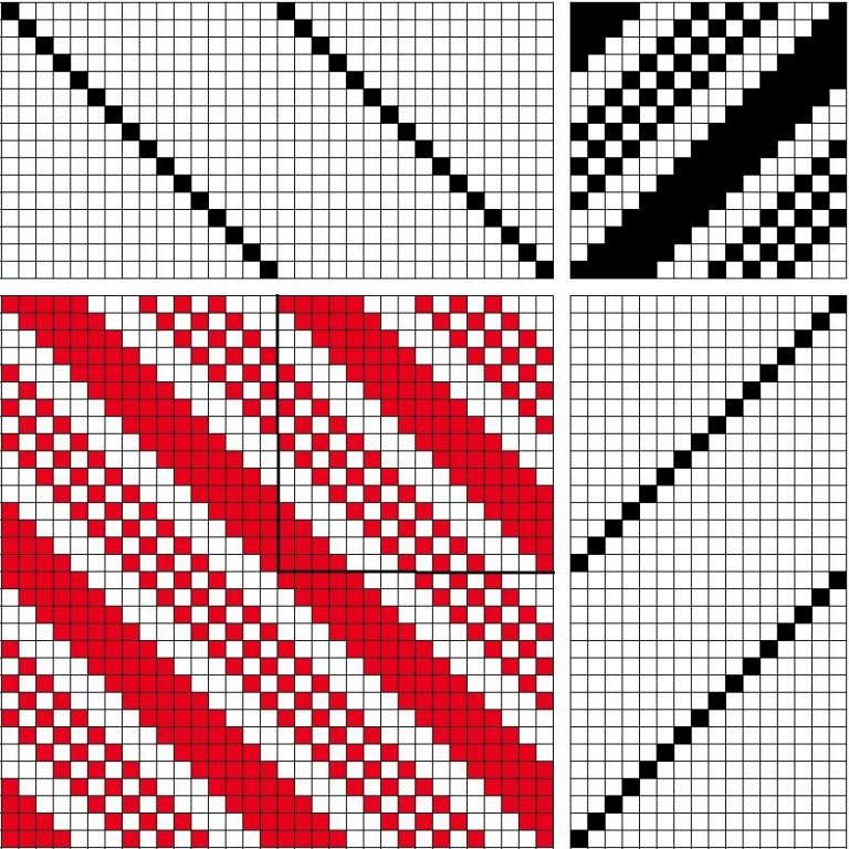 Draft for a mixed twill.